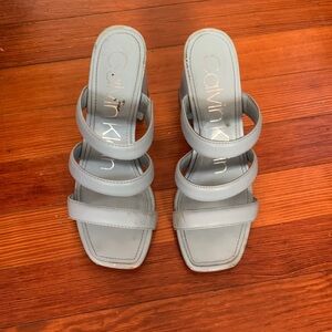 Calvin Klein Women's baby blue Strappy Mules